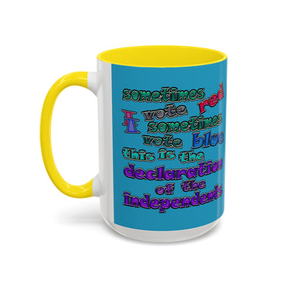 declaration of the independents - Accent Mug (turquoise)
