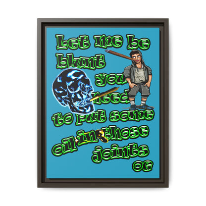 og - framed canvas art (turquoise)