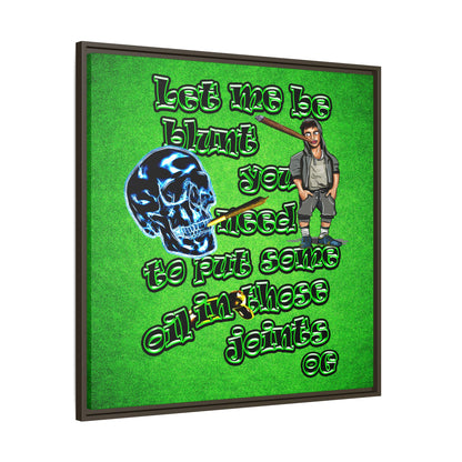 og - framed canvas art (green turf)