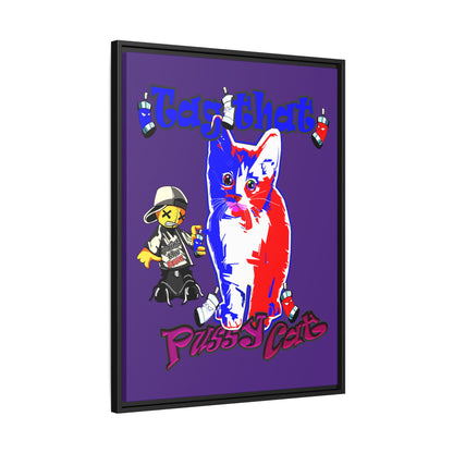 tag that - framed canvas art (purple)