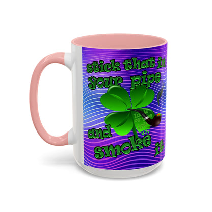 celtics logo - Accent Mug (purple wave)