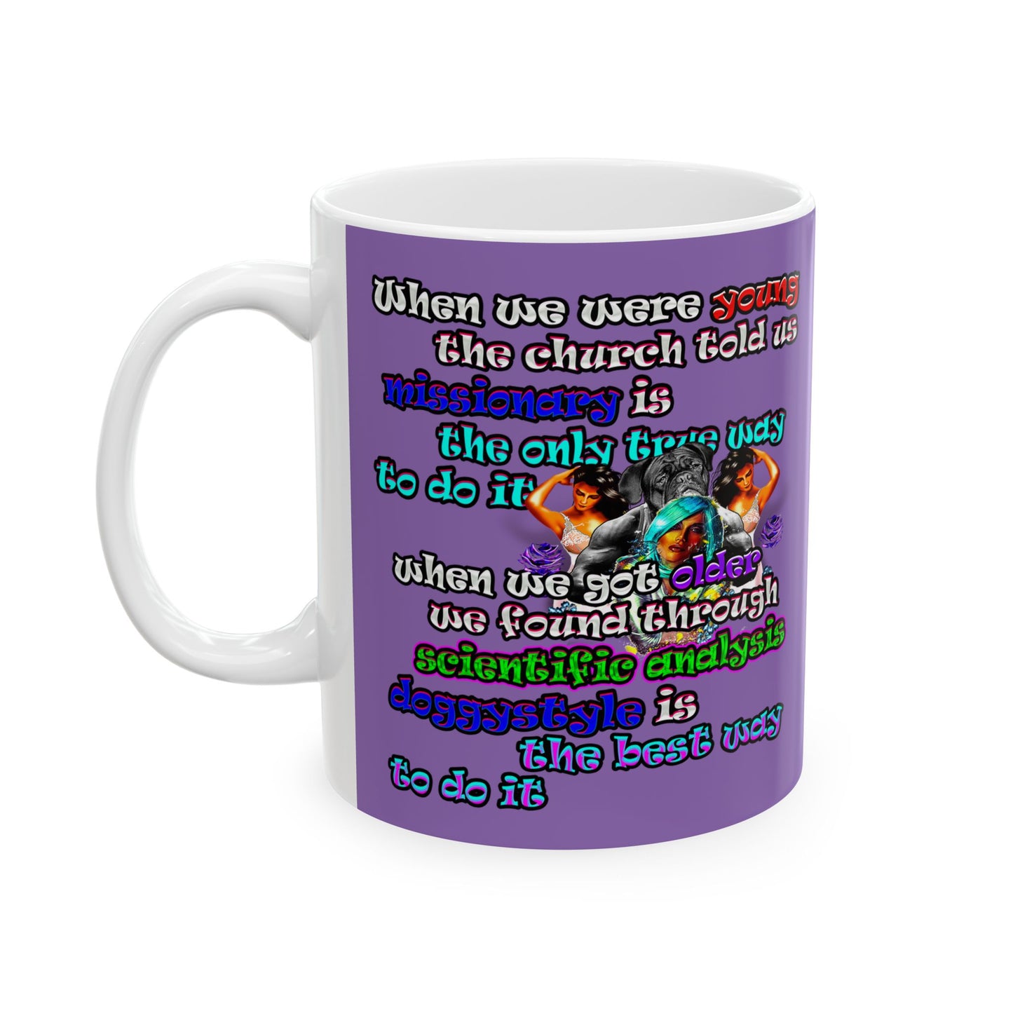 doggystyle - White Mug (light purple)