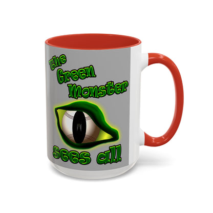 green monster - Accent Mug (light grey)