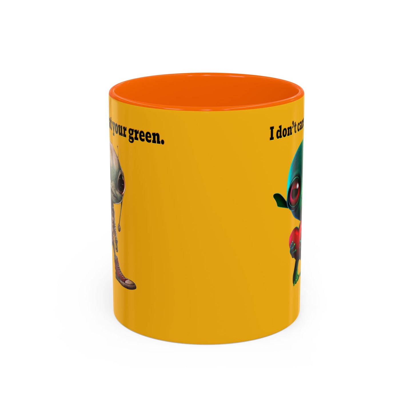 I don't care that your grey - Accent Mug (yellow)