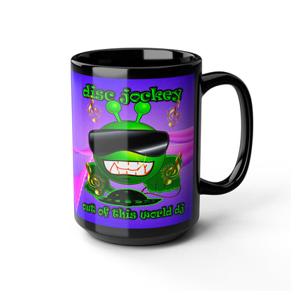 disc jockey - Black Mug (purple-pink wave)