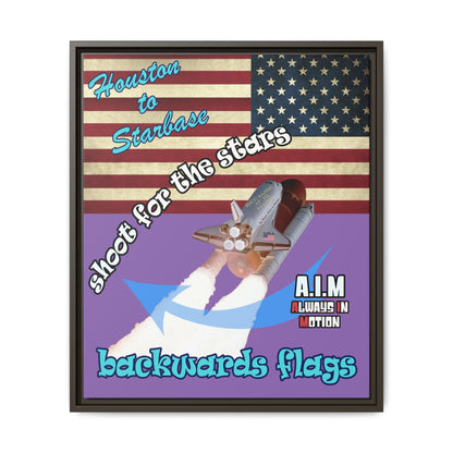 shoot for the stars - framed canvas art (light purple)
