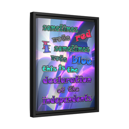 declaration of the independents - framed canvas art (grey-pink wave)