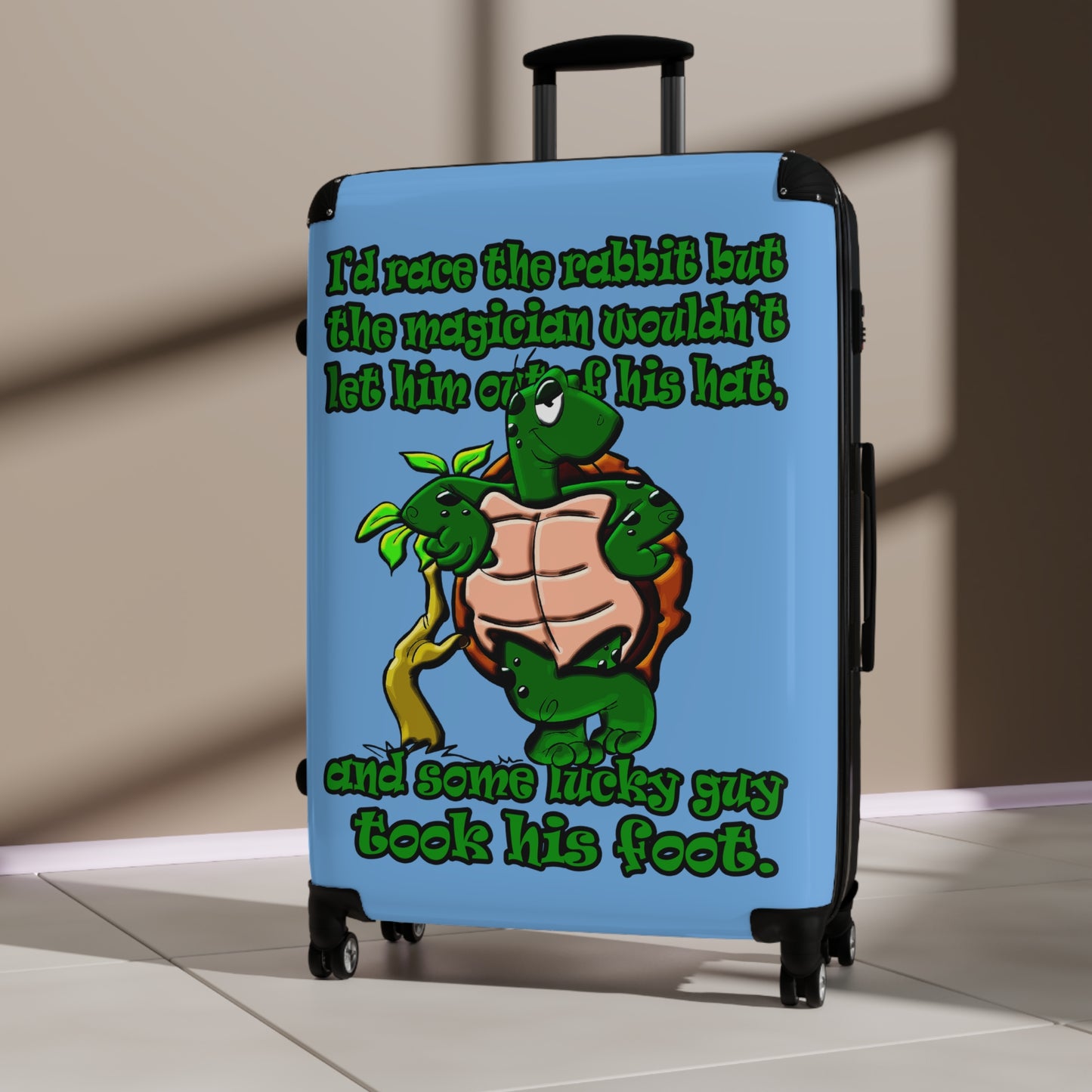 turtle race - Suitcase (light blue)