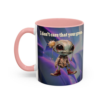 I don't care that your grey - Accent Mug (grey-pink wave)