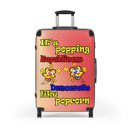 popping like popcorn - Suitcase (yellow-orange wave)