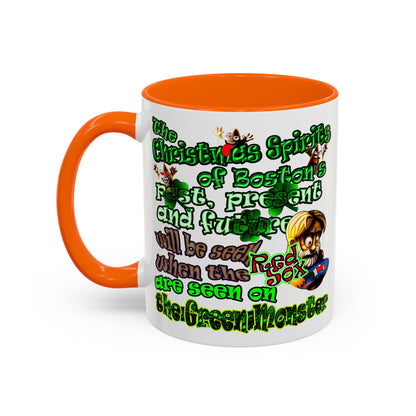 christmas spirits of boston - Accent Mug (white)