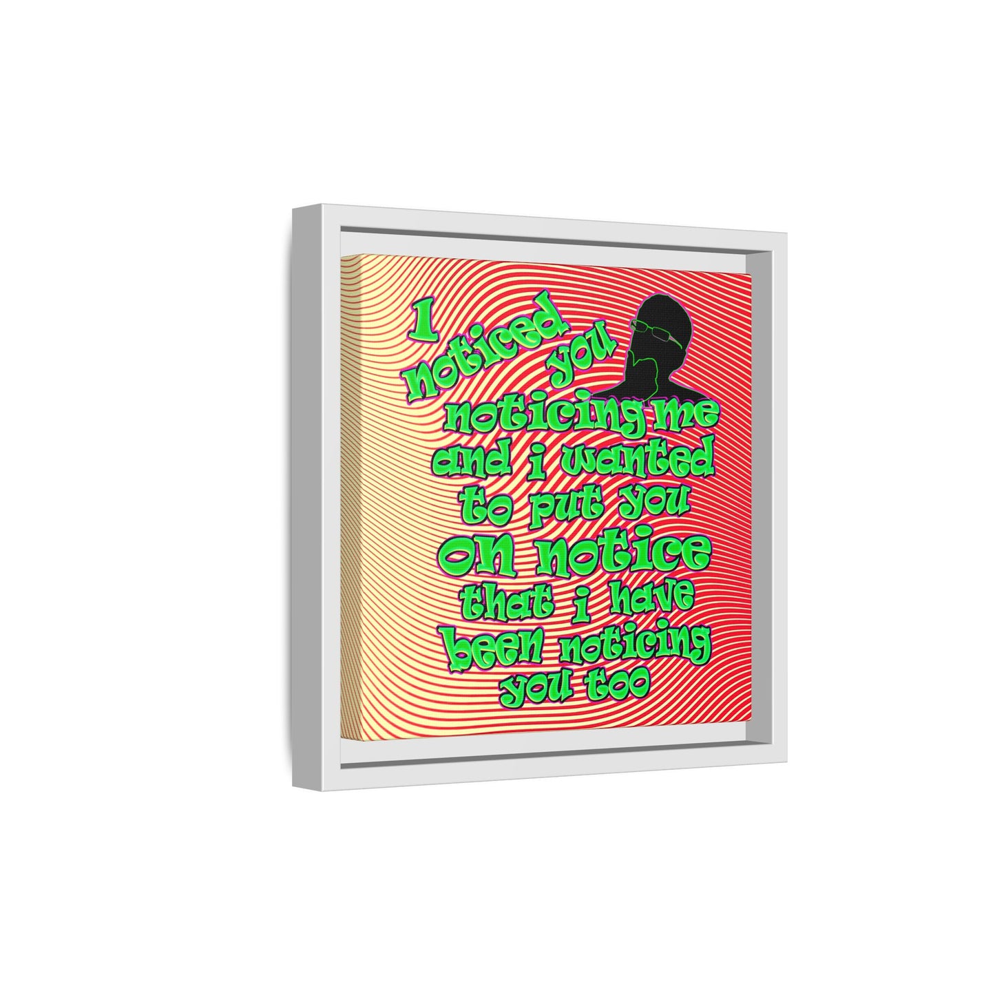 noticed you noticing - framed canvas art (yellow-orange wave)