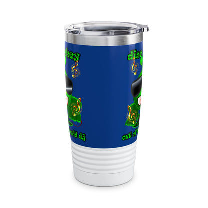disc jockey - Ringneck Tumbler, 20oz (dark blue)