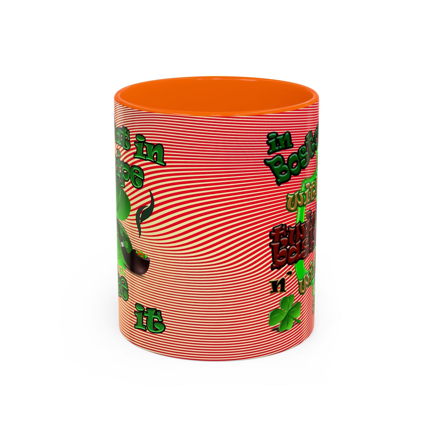 celtics logo - Accent Mug (yellow-orange wave)