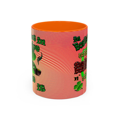 celtics logo - Accent Mug (yellow-orange wave)
