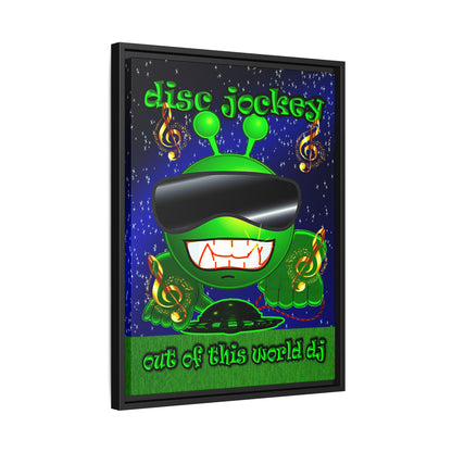 disc jockey - framed canvas art ('snoops' background)