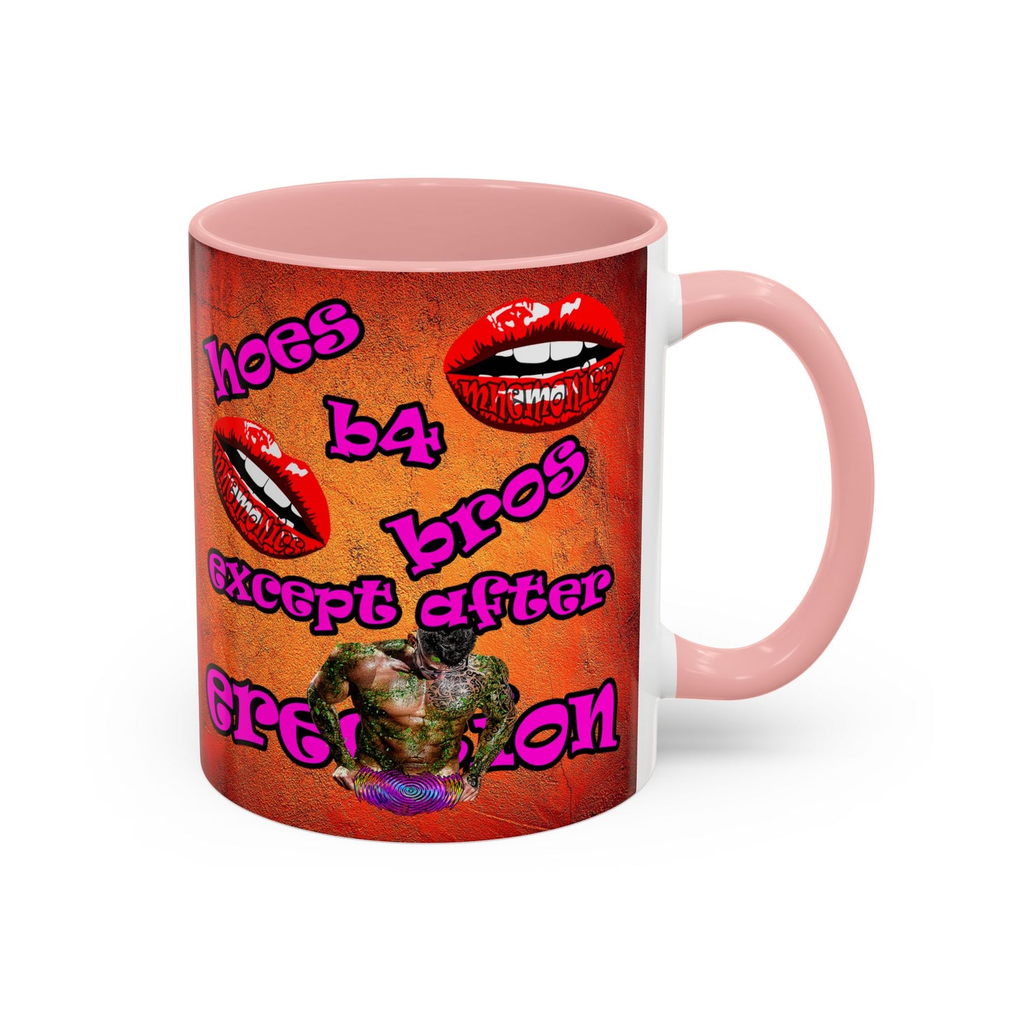 hoes b4 bros - Accent Mug (burnt orange)