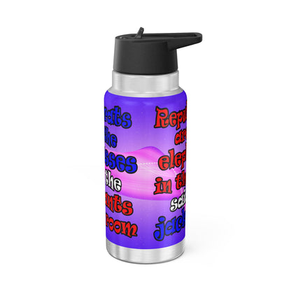 donkeys and elephants - Gator Tumbler, 32oz  (purple-pink wave)