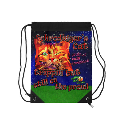 schrodinger's cat - Drawstring Bag ('snoops' background)