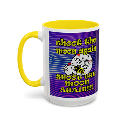 shoot the moon again - Accent Mug (purple wave)