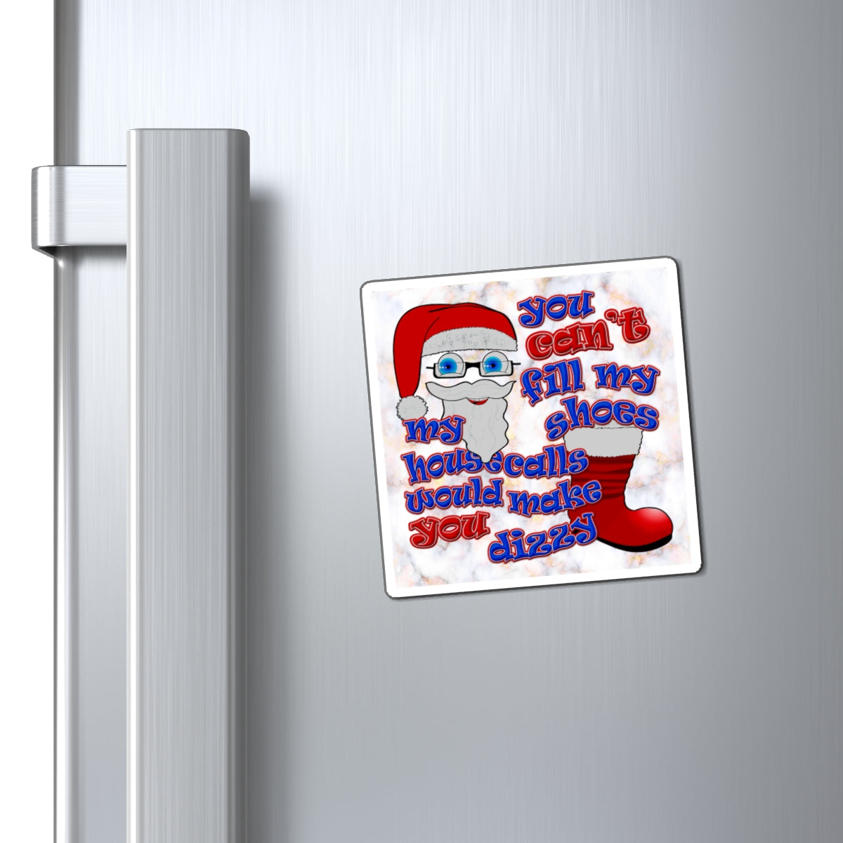 santa's shoes - Magnets - (white marble)