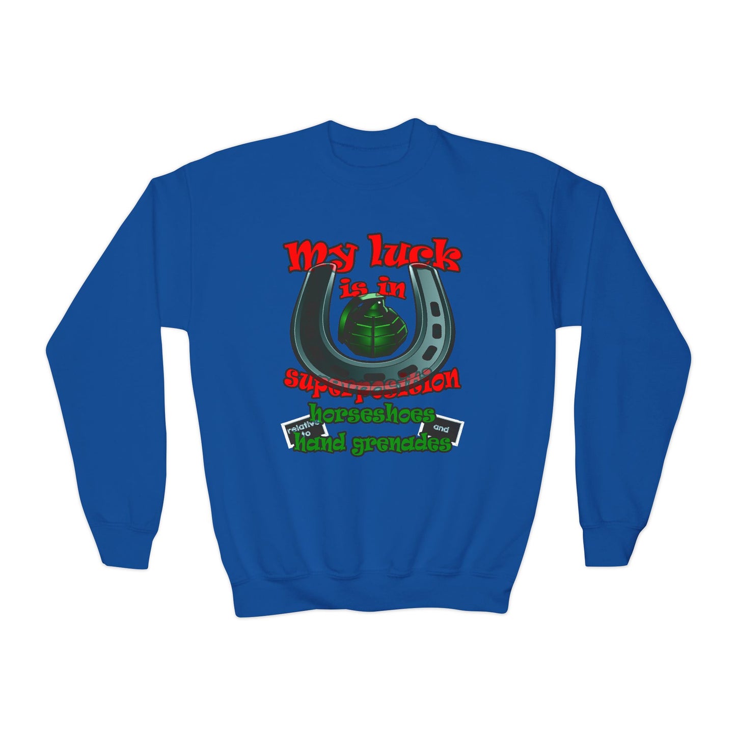 my luck - Youth Crewneck Sweatshirt