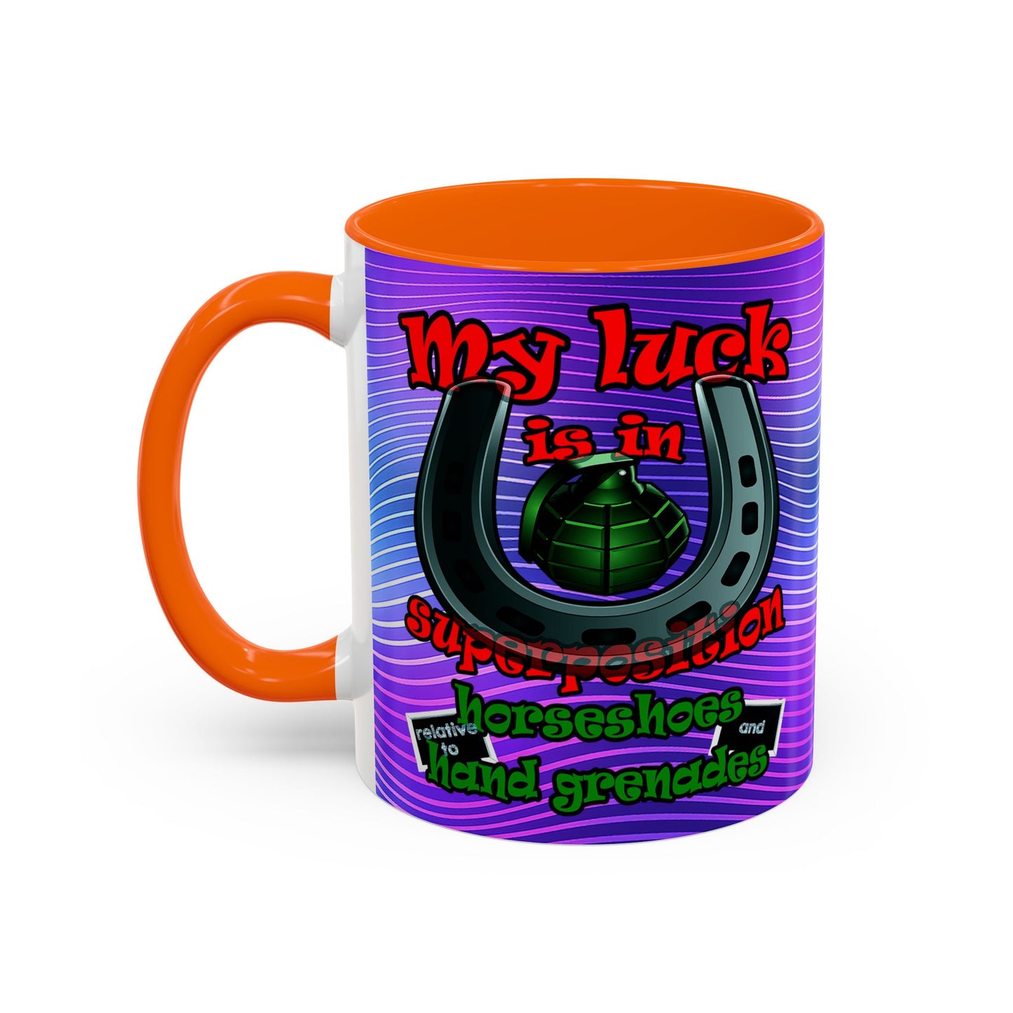 my luck - Accent Mug (purple wave)