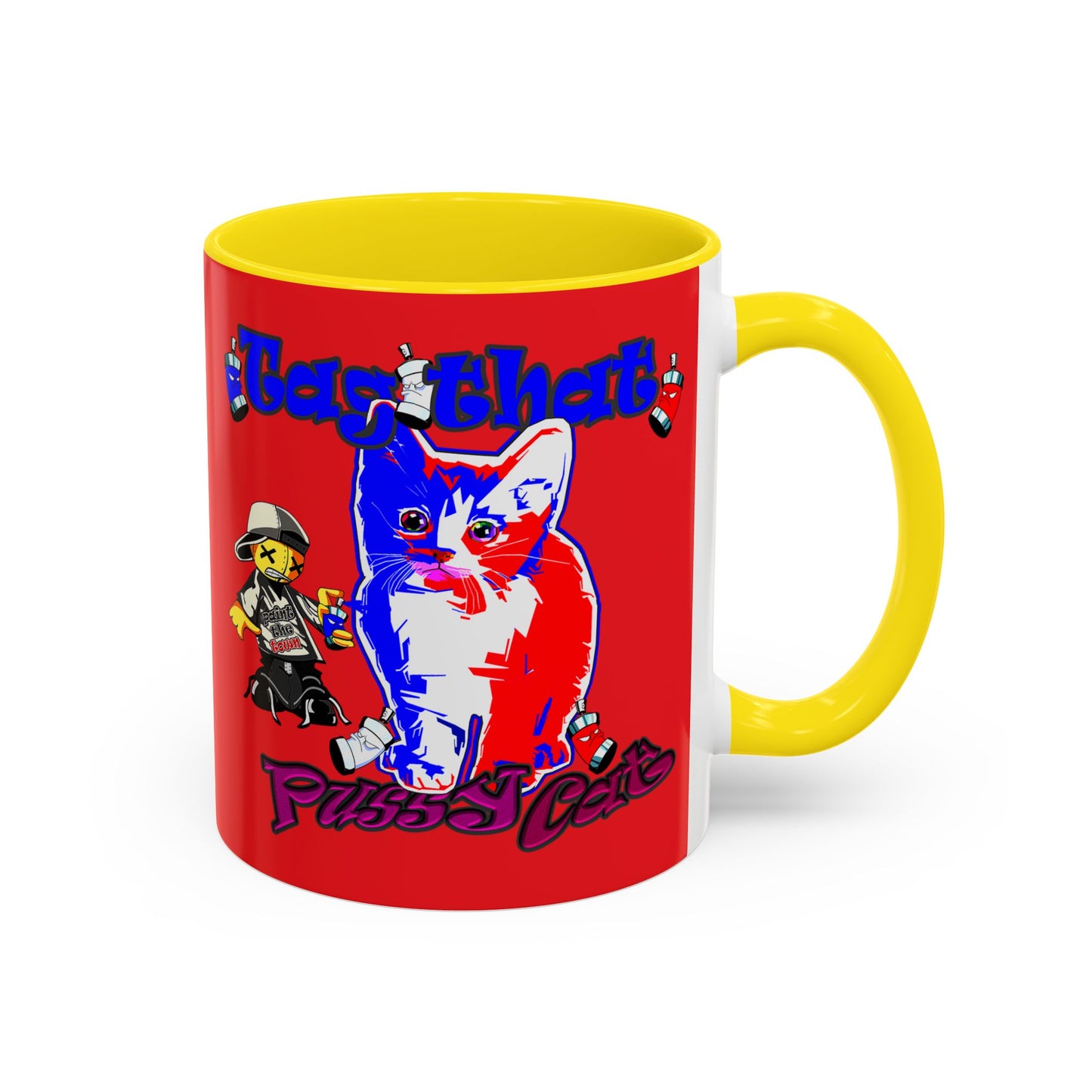 tag that - Accent Mug (red)