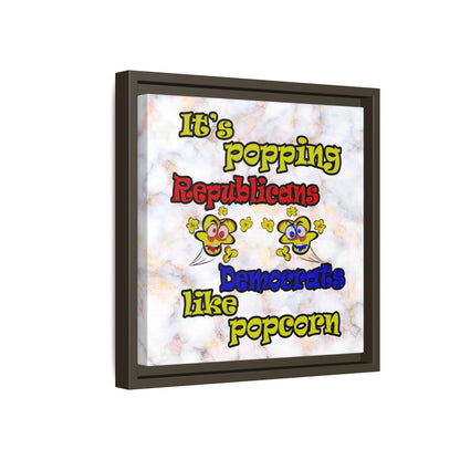 popping like popcorn - framed canvas art (white marble)