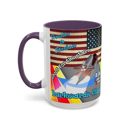 shoot for the stars - Accent Mug (rainbow split)