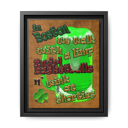 celtics logo - framed canvas art (brown papyrus)