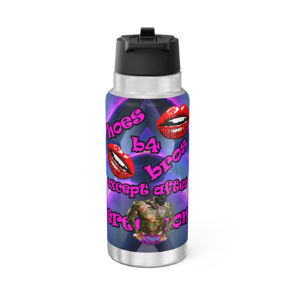 hoes b4 bros - Gator Tumbler, 32oz  (grey-pink wave)