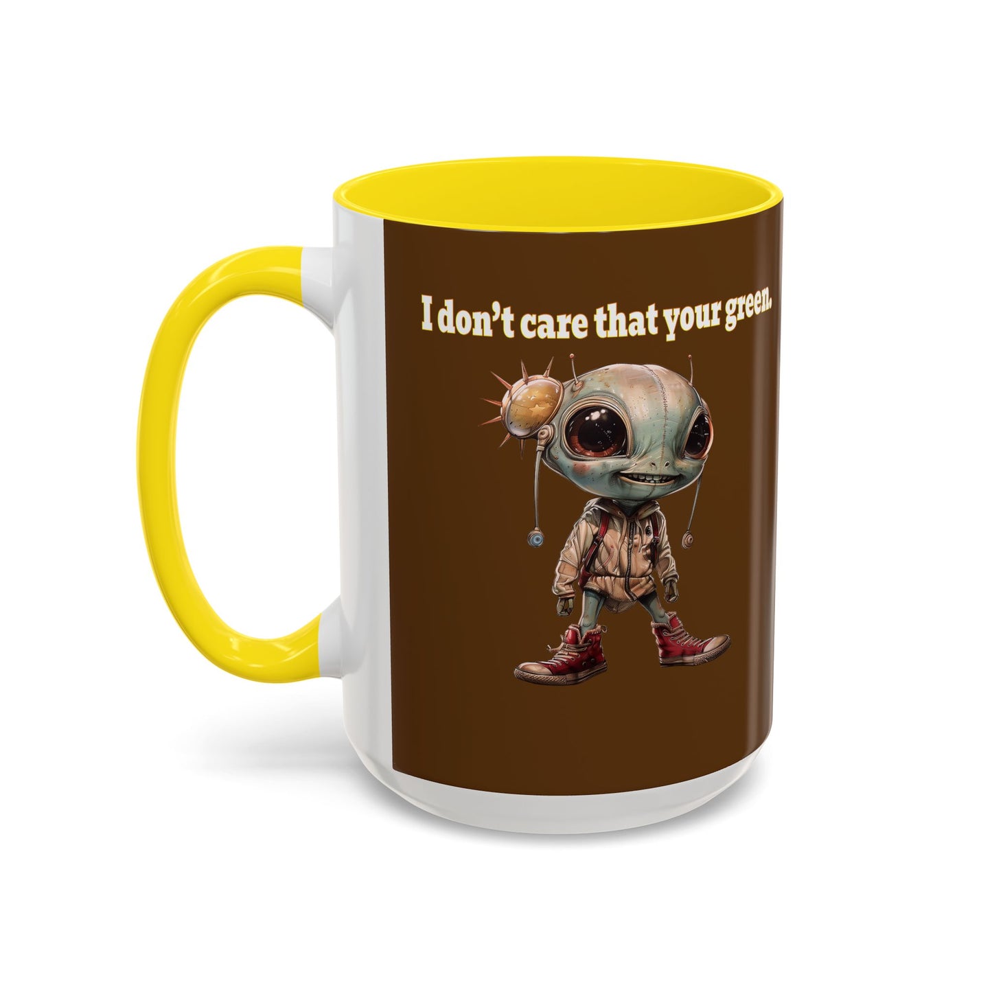 I don't care that your grey - Accent Mug (brown)