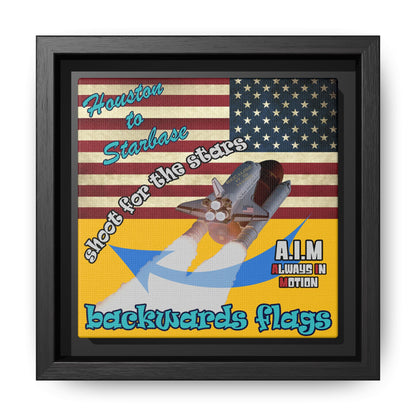 shoot for the stars - framed canvas art (yellow)