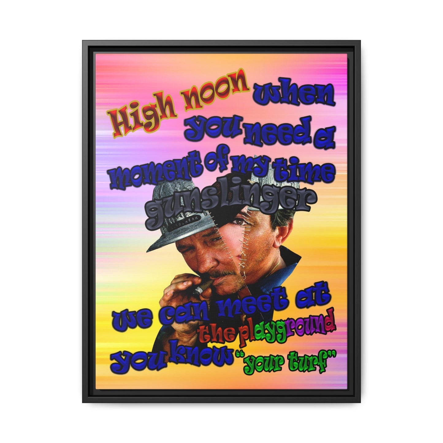 high noon - framed canvas art (color blur)