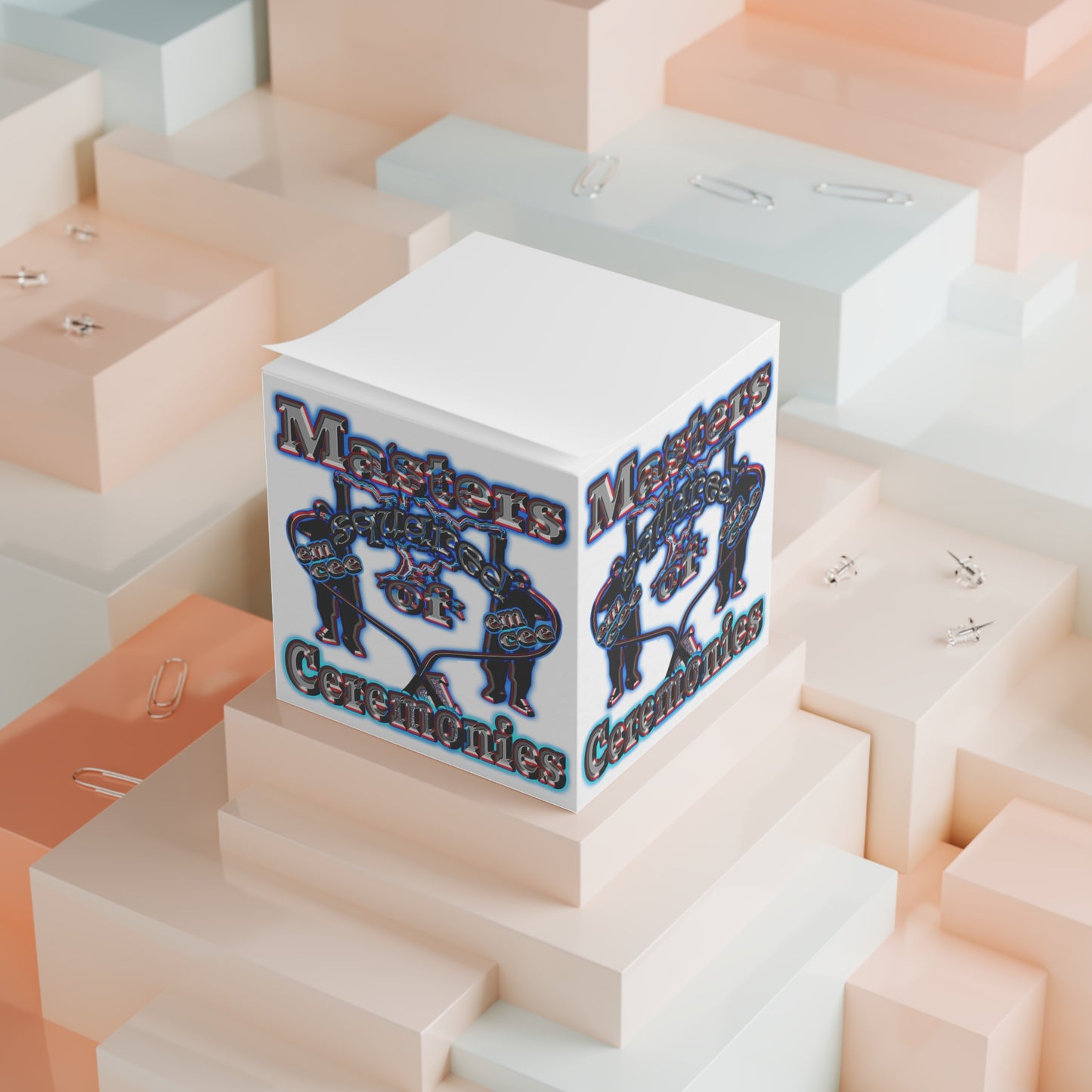em cee squared - note cube (white)