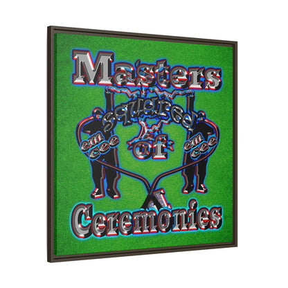 em cee squared - framed canvas art (green turf)