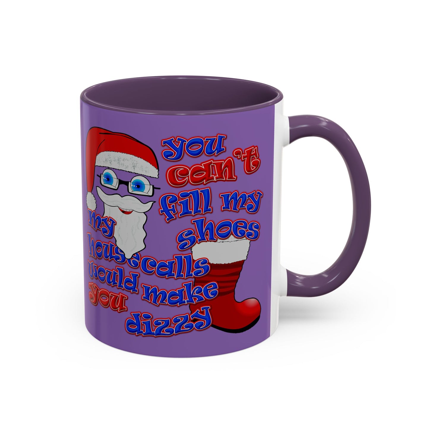 santa's shoes - Accent Mug (light purple)