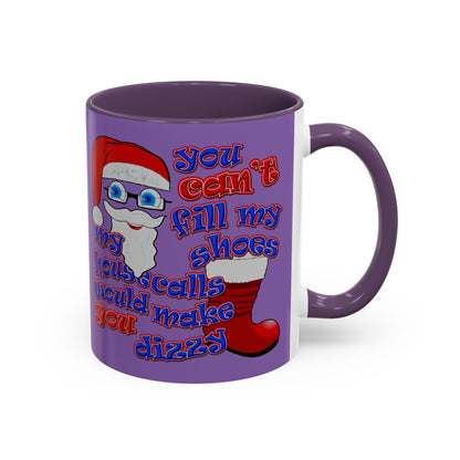 santa's shoes - Accent Mug (light purple)