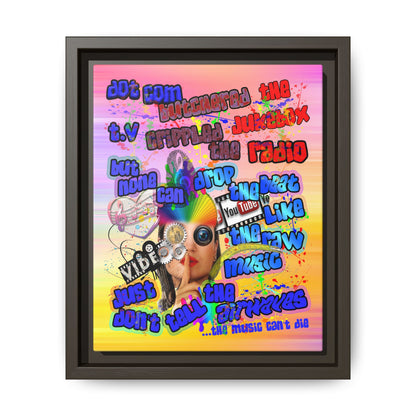drop the beat - framed canvas art (color blur)