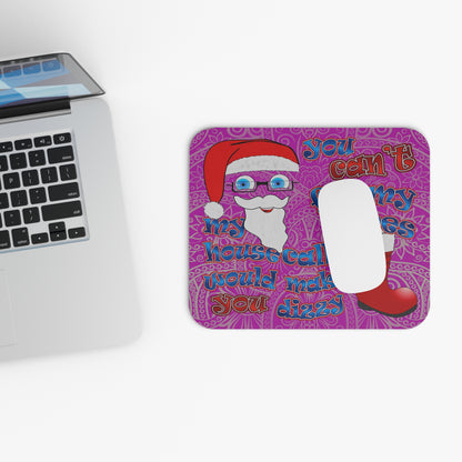santa's shoes - Mouse Pad (Rectangle) (pink swirl)