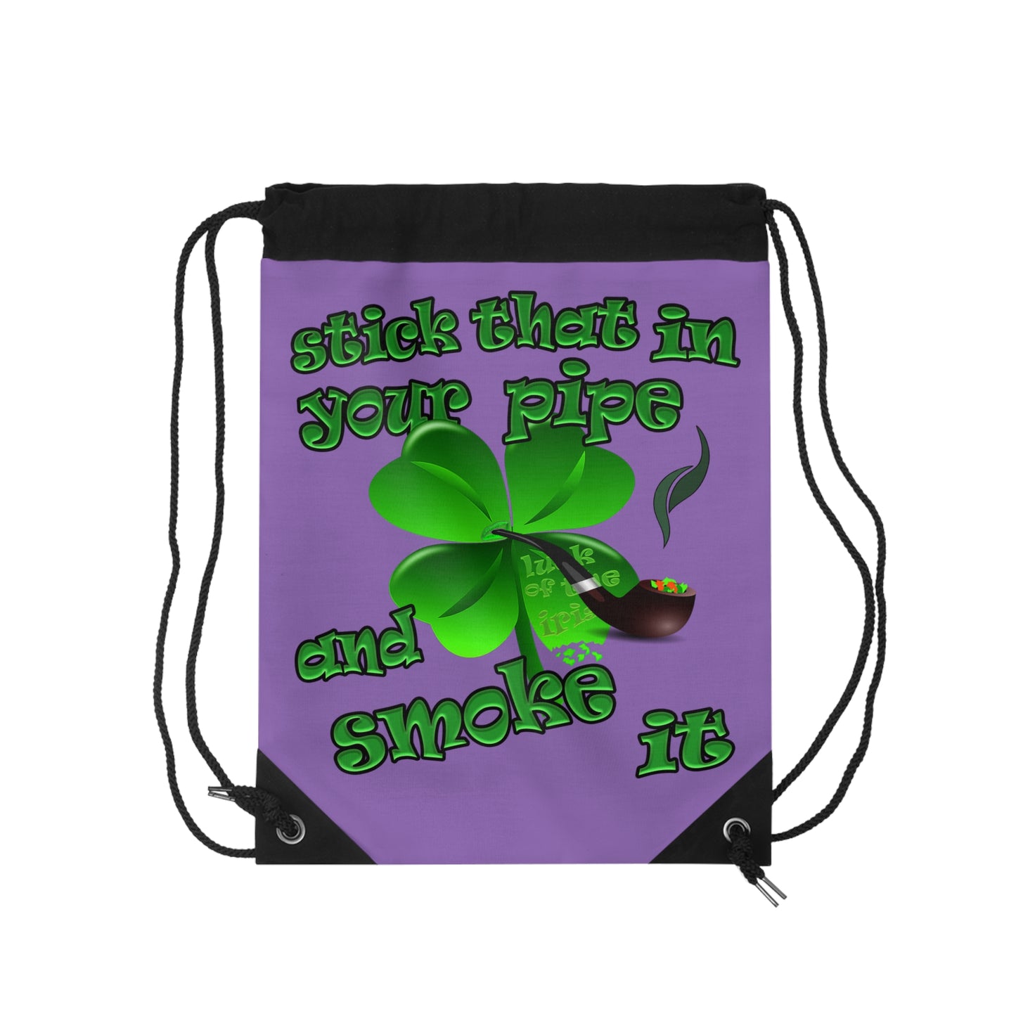 celtics logo - Drawstring Bag (light purple)