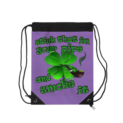 celtics logo - Drawstring Bag (light purple)