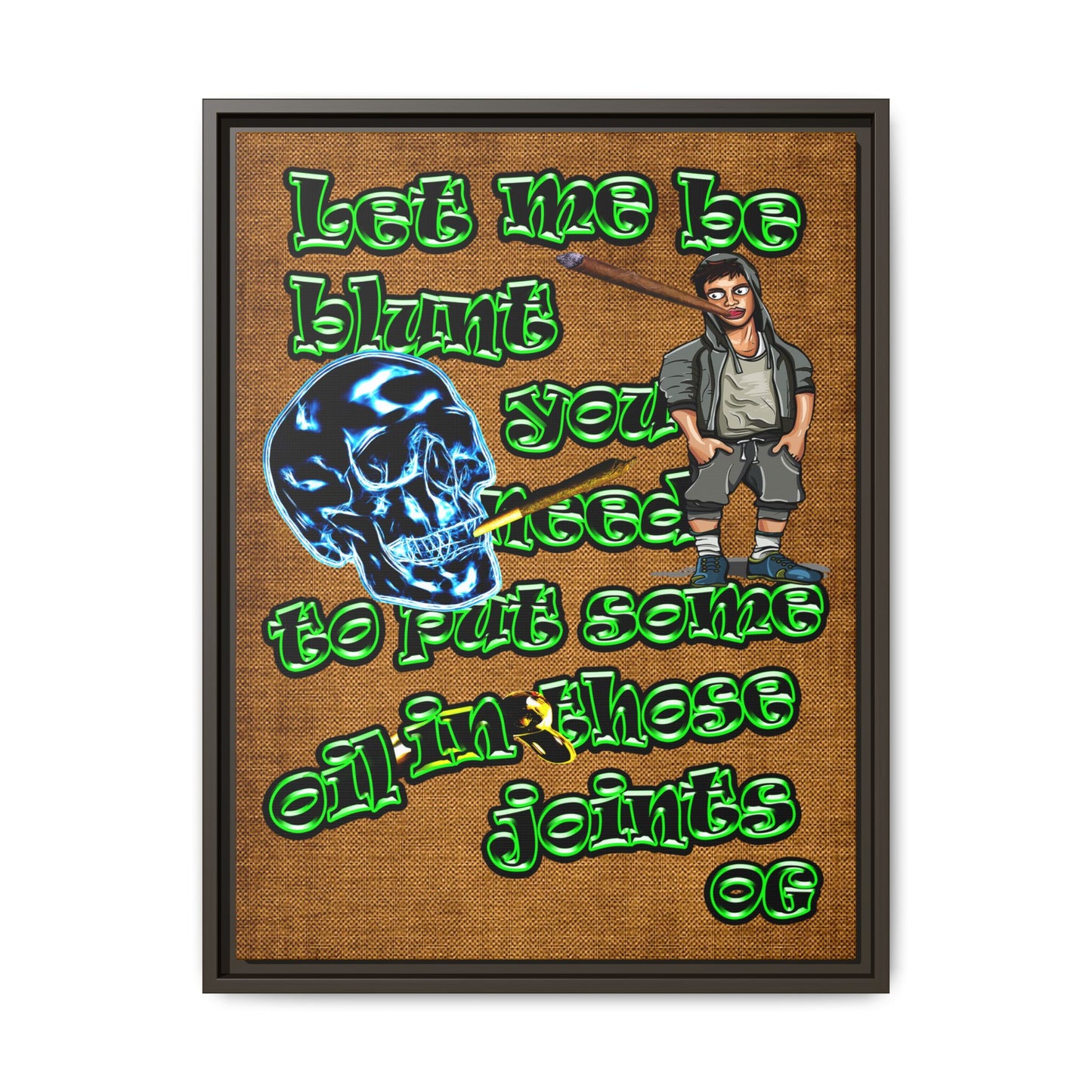 og - framed canvas art (brown papyrus)