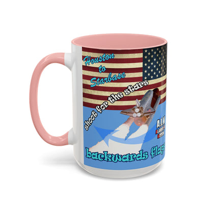 shoot for the stars - Accent Mug (light blue)