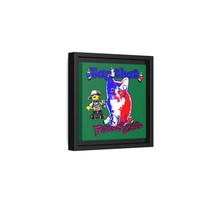 tag that - framed canvas art (dark green)
