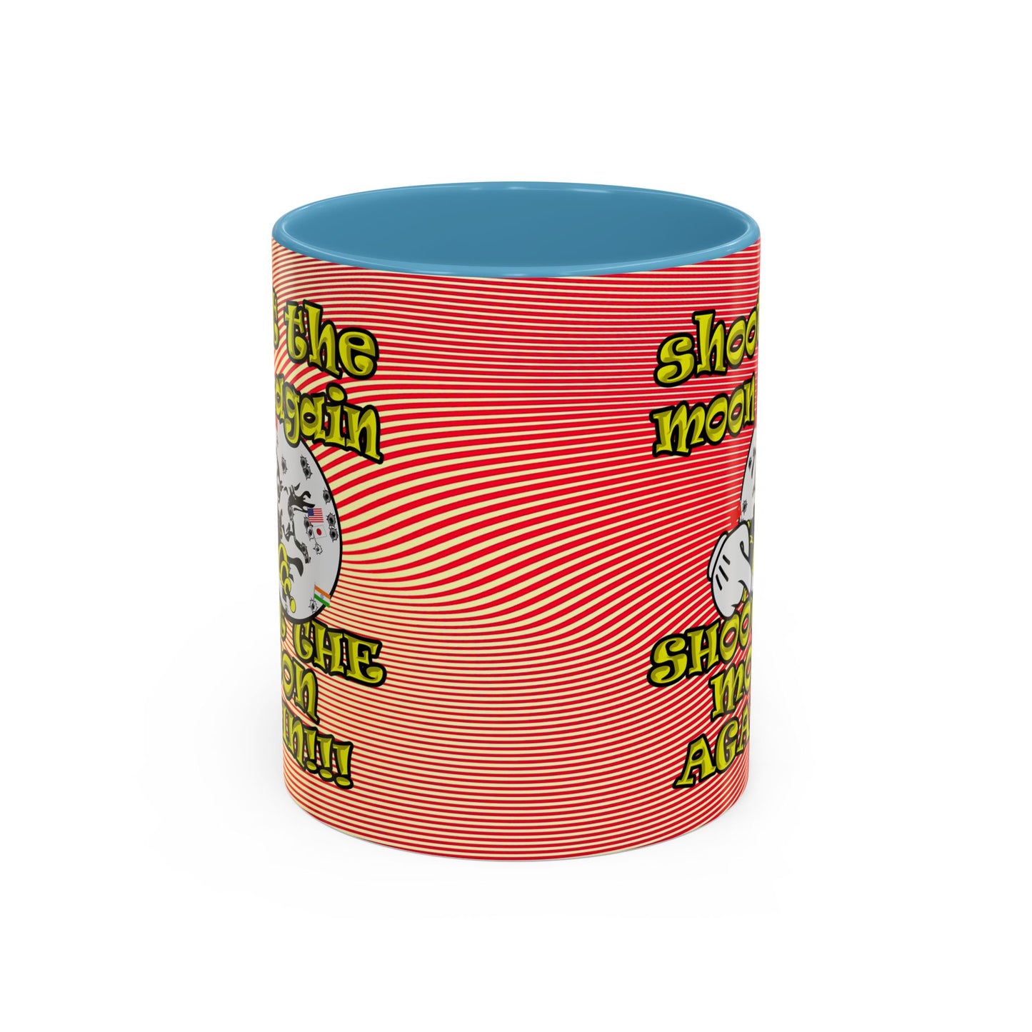 shoot the moon again - Accent Mug (yellow-orange wave)