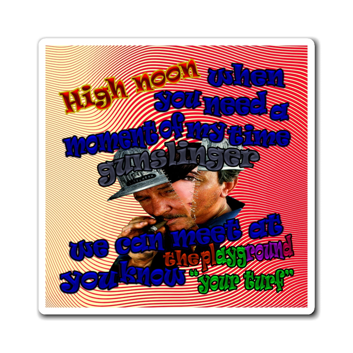 high noon - Magnets - (yellow-orange wave)