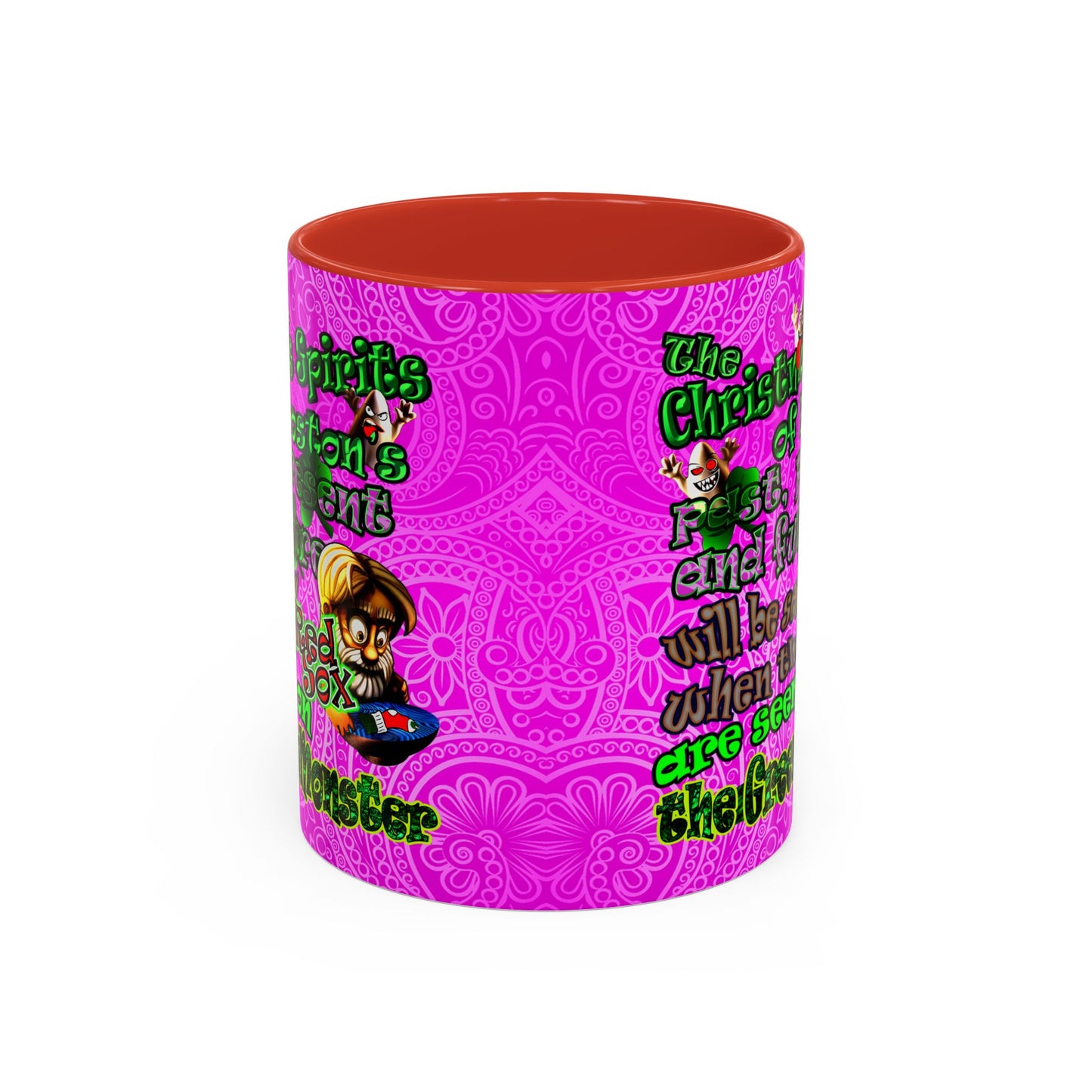 christmas spirits of boston - Accent Mug (pink swirl)