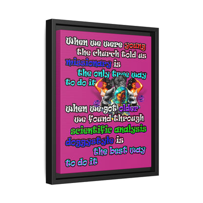 doggystyle - framed canvas art (pink)